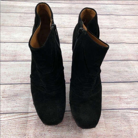 Nine West Epponier Clog Heel Boot 9.5 Black Suede - Picture 5 of 8